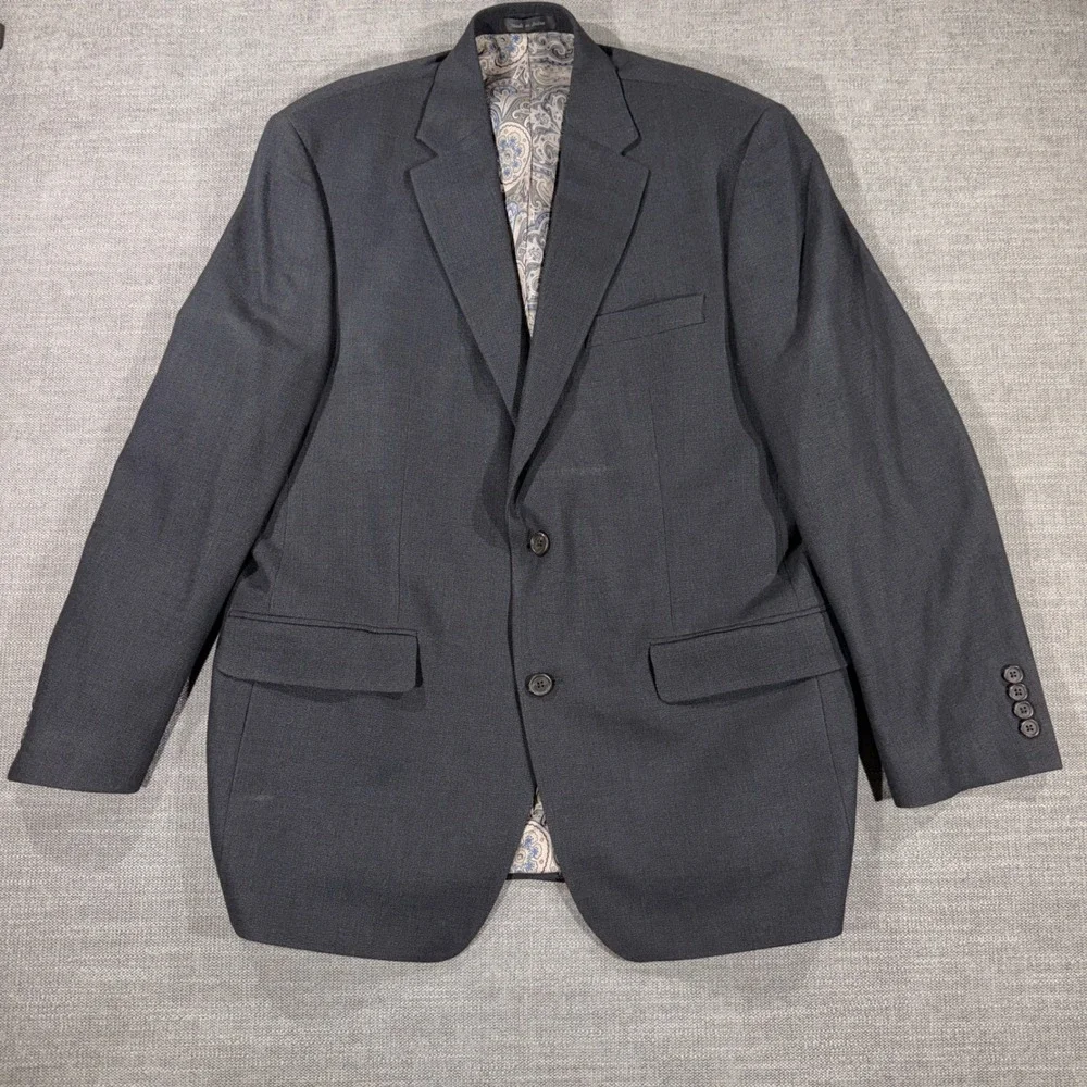Lauren Ralph Lauren Blazer Mens 42R Gray Excellent Paisley‎ Lining Sport Coat